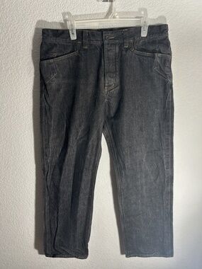 Triple Aught Design Jeans Men's 36x32 Denim USA Button Fly Black Dark Wash